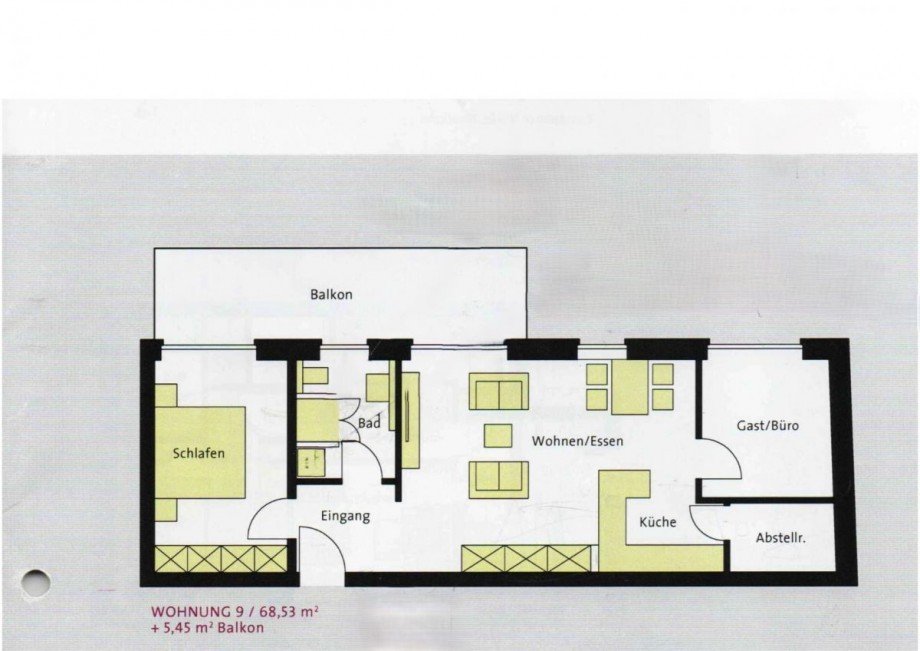 Grundriss Etagenwohnung 